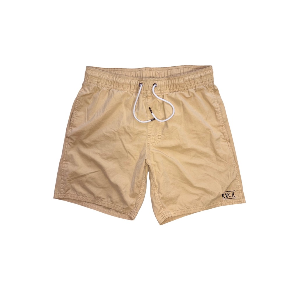 RVCA Opposites Elastic 2 Shorts Mens S Tan Hybrid Boardshorts Amphibian